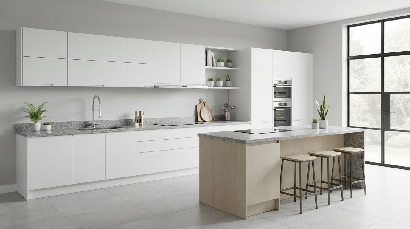 Cozinha planejada moderna completamente montada